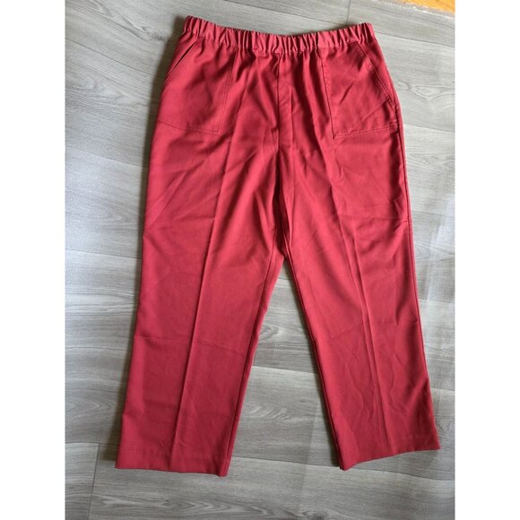 Alfred Dunner Womens Classic Fit Pant 16P Red NWT - Picture 2 of 5